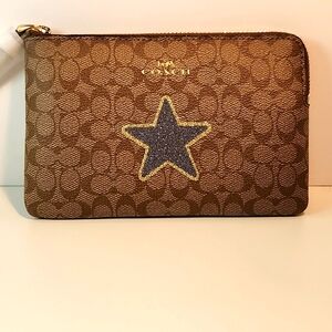 ☆☆ Star Corner Zip Wristlet, Coach, NEW☆